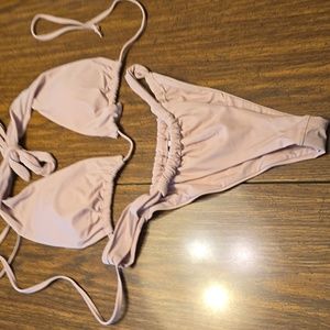 Fashion Nova triangle light pink bikini set